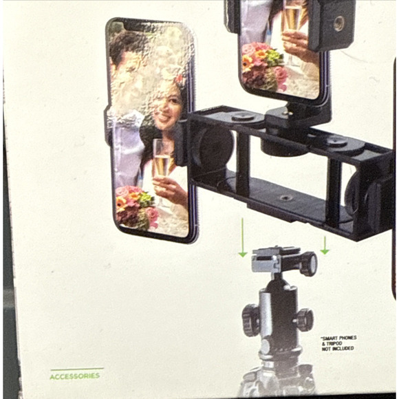 Vivitar Tripod Adapter 3 Smartphones Adjustable Grip Easy Mount - Picture 3 of 12